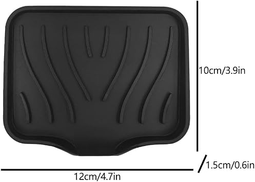 2 Pack Premium Dishes for soap Dish soap Holder-Bathroom and Kitchen Sink Organizer, Sponge Holder, for Shower, Bathroom, Kitchen, Bathtub, Keep Soap Dry, Extend Soap Life (Black+Black)