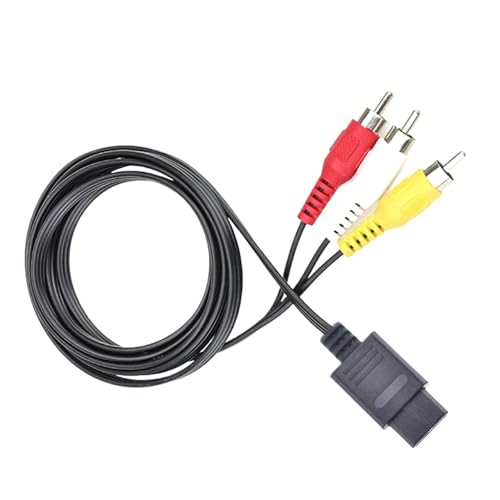 AV de audio y vídeo for TV de 1,8 m con conector RCA for Nintendo 64, N64, Super Nintendo, GameCube, SNES y accesorios for GameCube.