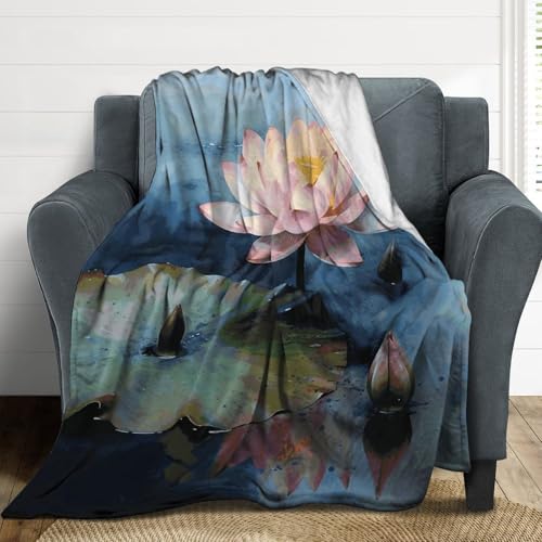 Couverture décorative peinture à fleurs finition premium pour lit