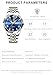 Poedagar Fashion Men Watch Waterproof Luminous Men's Business Wristwatch Stainless Steel Date Week Casual Man Watches Quartz Clocks (Gold Blue)