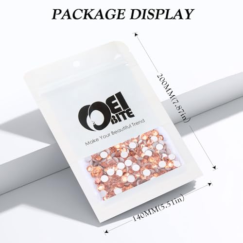Image of Champagne Flatback Rhinestones, Glass Rhinestones for Nail Art and Craft, Glue Fix, Loose Crystal Gemstones(Champagne, SS12, 2880pcs, 2.9-3.0mm)