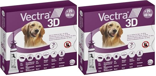 VECTRA 3D Antiparassitario per Cane 3 Pipette Antipulci, Antizecche e