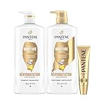 Pantene Shampoo 820 mL, Conditioner 745 mL and Hair Treatment 15 mL Set, Daily Moisture Renewal For Dry Hair, Safe For Color-Treated Hair, 1.58 L Total