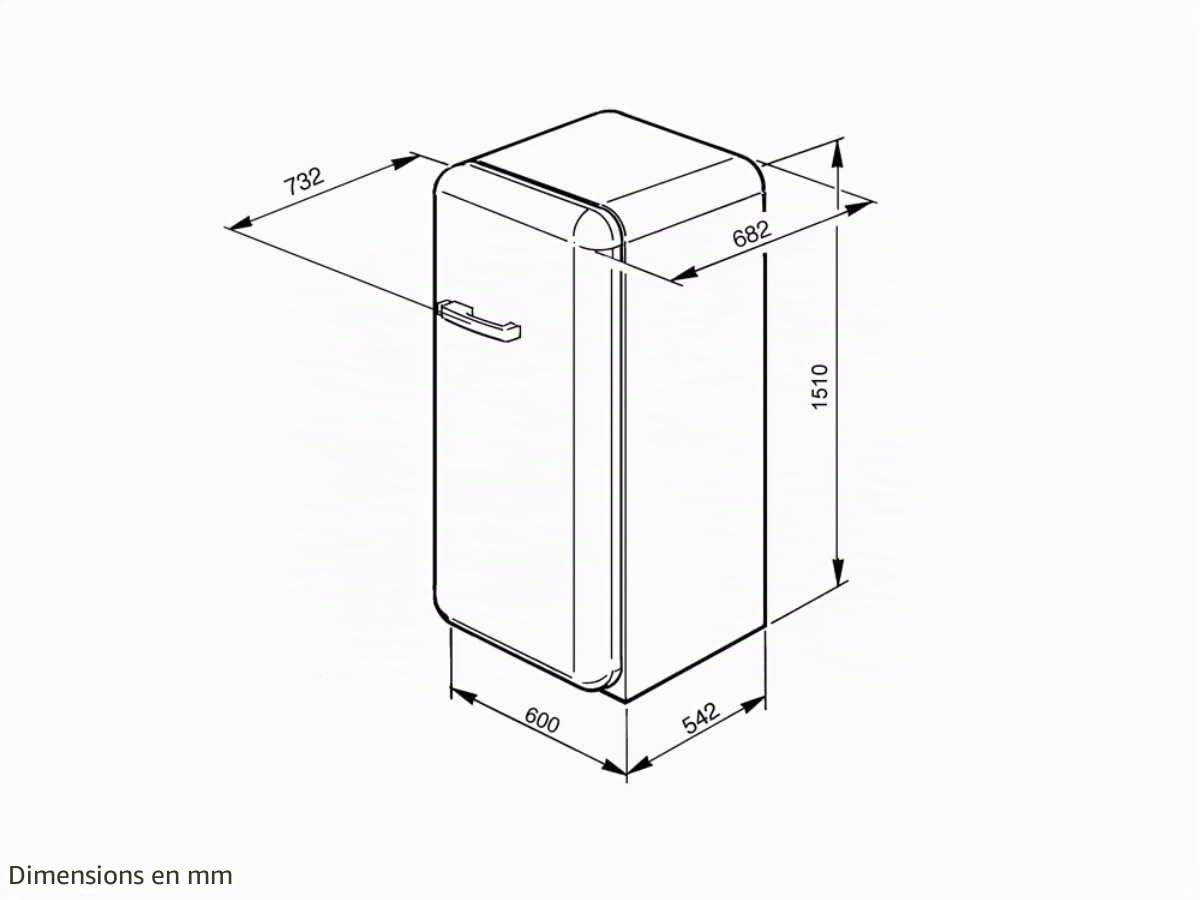Smeg CVB20RP1 Congélateur vertical 170 L 20 kg/24h SN-ST, A+, Crème