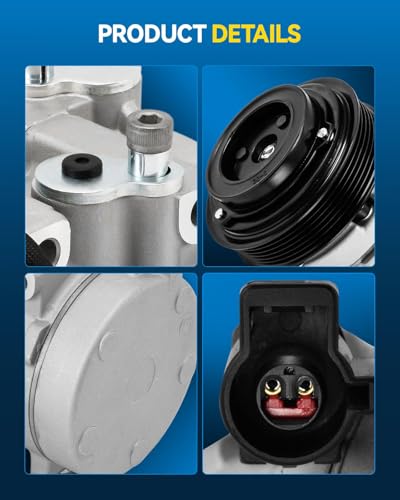 Image of PHILTOP 68144 Air Conditioner AC Compressor with Clutch for Ford Escape 2005 2006 2007 2.3L, Tribute 2005 2006 2.3 L, Mariner 2005 2006 2007 2.3Liter, CO 10904C Air Conditioning Compressor
