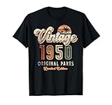 vintage 1950 limited edition 75° compleanno palme retro maglietta