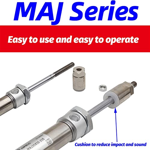Cilindro neumático de doble efecto MAJ con carrera regulable 5