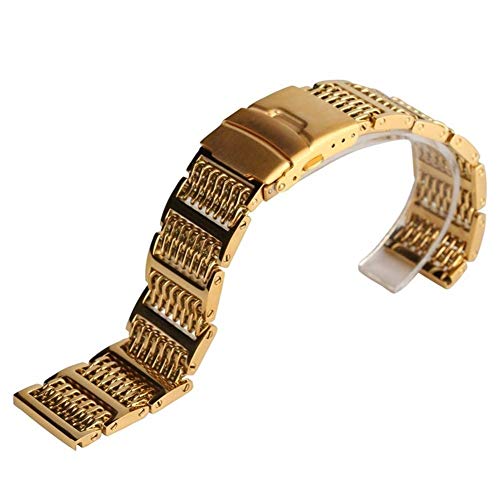 Bande de montre en acier doré 24 cm pour un confort au quotidien
