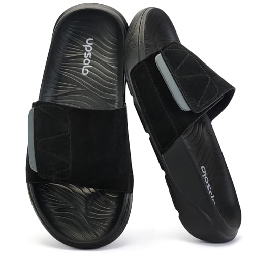 UPSOLO Men's Adjustable Straps Slides