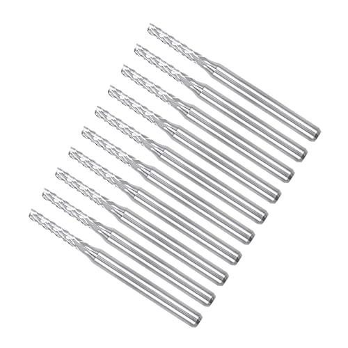 Image of Carbide End Mill Engraving Milling Bits, 2mm Bit Dia. 1 /8 inch Shank, CNC Cutting Router Bits Tool - (Applications: for PCB Machine), 10-Pieces