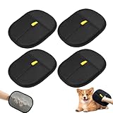4 Stück Fell Magnet Handschuh,Tierhaarentferner Handschuh,Pet Hair Remover Handschuh Tierhaarentfernung,Statisch Haustier Haarentfernung,Elektrostatische Fellpflege Wiederverwendbar mit Massage-Noppen