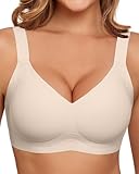 10 Best Padded Bra Without Underwire for Ultimate Comfort 10 HORISUN No Underwire Bras for Women Comfortable Wireless Seamless Bra V Neck Padded Bra Supportive Bralette(Light Nude M)