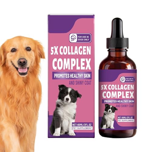 JINGLING Suplemento nutricional articular para perros mayores, 60 ml, el suministro diario natural promueve la salud de las articulaciones - Suplemento para la piel y el pelaje, para interior y