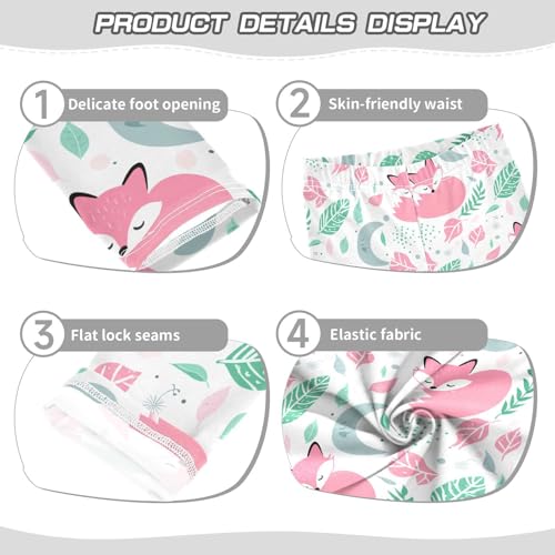 Girls Leggings Size 4T Fox Leaves Soft Stretchy Yoga Pants Tights Girl Clothes for Workout Dance3