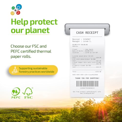 The Supplierhub (50 Rolls) Thermal Receipt Paper - 2 1/4" x 150ft Long - White, Smooth, Biodegradable by The Supplierhub - Image 4