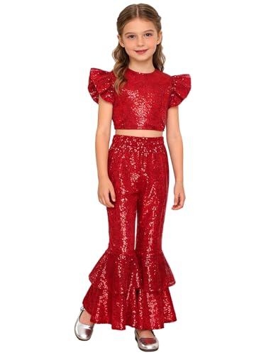 Costume Danse Latino Américain Confortable pour Enfant Idéal Salsa Tango et Hip-Hop 9-10 Ans