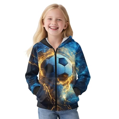 Girl's Kid Zip Up Hoodies with Pockets Long Sleeve Pullover Sweatshirts Hooded S-XL2