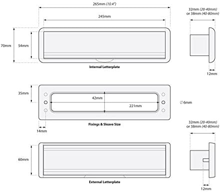 White/White, 20-40mm Yaleseal Letterplate by Yale