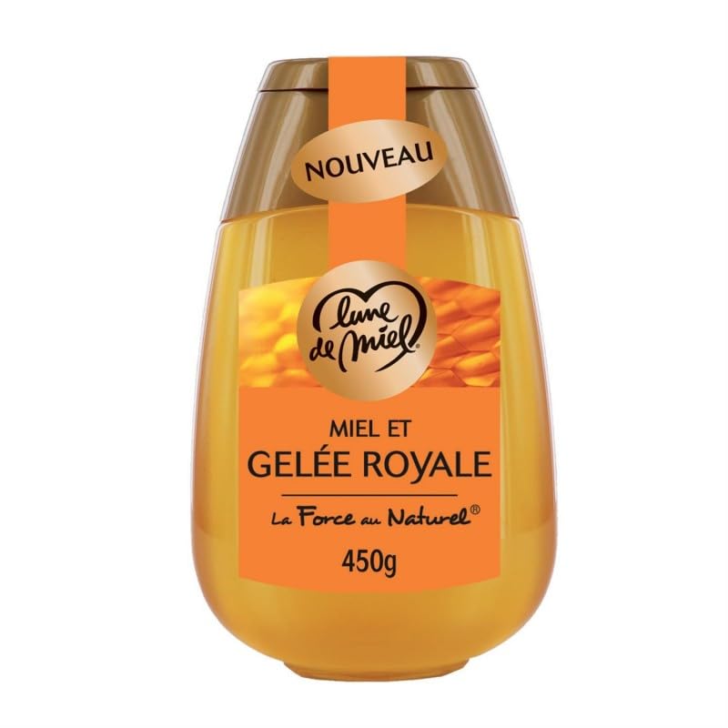 LUNE DE MIEL - Délice sucré : Squeezer Miel et Gelée Royale 450g pour un petit déjeuner gourmand - Lot De 3