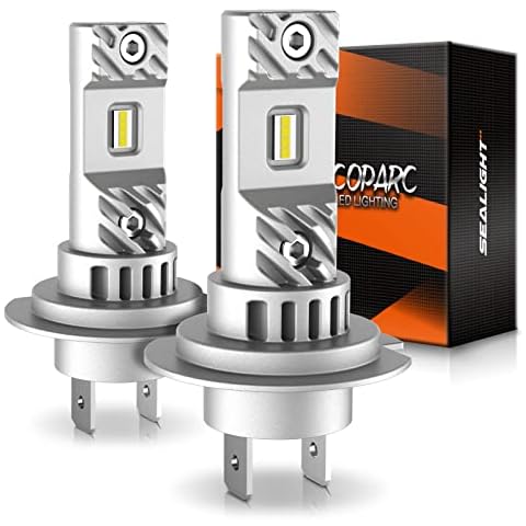 SEALIGHT H7 LED Car Light Exterior Bulbs - 1:1 Size Industry Leading CSP Chips 6000K Super Bright Easy to Install All-in-One Conversion Kit for Car Light Bulb Replacement- Pack of 2 Cover