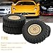 HERCHR 72mm/2.83in Tire Diameter 5mm Hex Wheel Rims & Rubber Tires Set RC Tires for Unimog Model P06 RC Car Crawler Car Crawler Tires Rubber Wheel Tires RC Wheels Tire Set(Khaki)