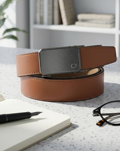 Image of CHAOREN Ratchet Belt Men - 35mm Mens Belt Leather for Casual Jeans - Versatile Fit, Customizable Style