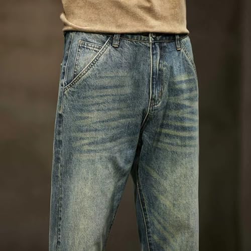 Jeans Men Loose Fit Pants Jeans Male Denim Trousers Men's Clothing Streetwear3