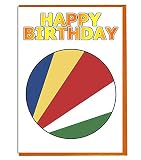Seychelles Flag Carte d'anniversaire Motif drapeau des Seychelles