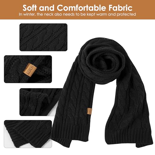 REDESS Women's Big Knit Scarf Winter Warm Long Wrap Cashmere Wool Thick Winter Large Chunky Scarf for Women3