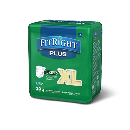 FitRight Plus Adult Diapers, Large, 20 Count (Pack of 4) Buy Online in