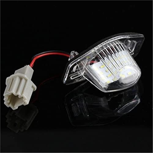 Qklyxr 2Pcs Car Number License Plate Light Canbus, for Crv Fit, for JAZZ, Hrv Frv Cr v Odyssey Stream 12V SMD 18 Lamp Car License Plate Light Replacement