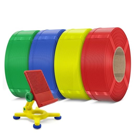 Inslogic PETG Pro Pre-Dried 3D Printer Filament 1.75mm, High-Speed PETG Filament, Stronger Toughness, High Precision ±0.02mm, Compatible with FDM Printers, 1kg×4 Refills (Red+Yellow+Blue+Green)