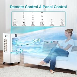 Windowless Portable Air Conditioner 12H Timer 2 Gal Tank 3 IN 1 Portable AC Unit with Remote 75Oscillation 3 Modes 3 Speeds Ultra Quiet 22 Ventless Swamp Cooler for Room Home Office