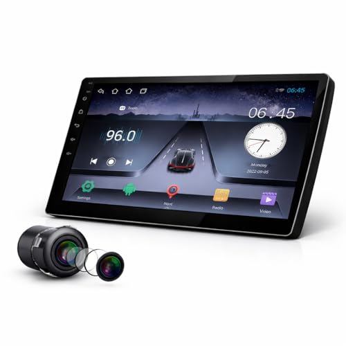Image of Axiomgoods 9 Inch Android Car Stereo with Wireless AppleCarPlay and Android Auto, 6GB RAM, 128GB ROM, Octa-Core, IPS Touchscreen, Free Rear Camera