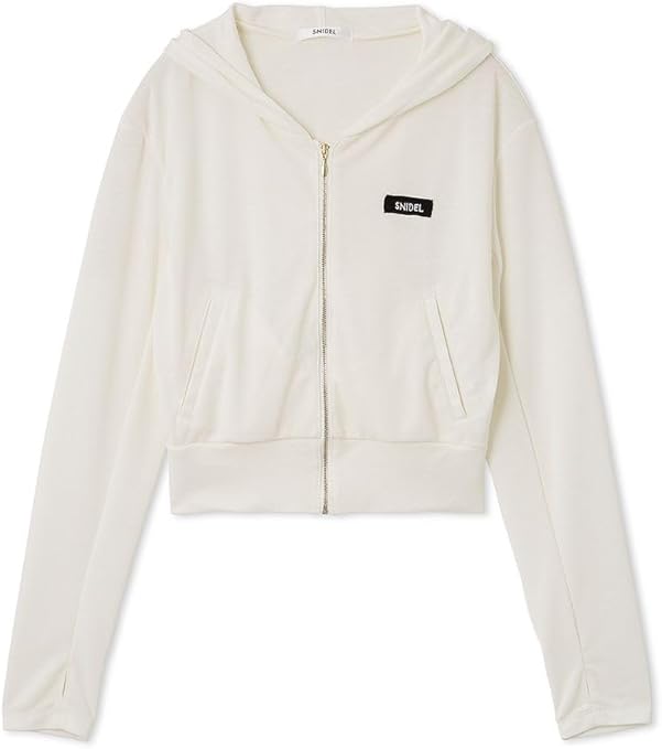 【新品未使用】SNIDEL UVカットパーカー　WHT ホワイト SNIDEL パーカー UVカットパーカー/ウォッシャブル レディース