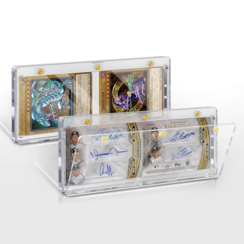Pack-2 Horizontal Booklet Magnetic Card Holder, One Touch 175PT Dual Magnet