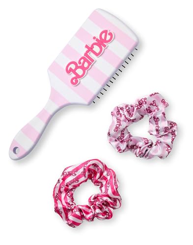 Barbie Women's Hair Brush & Scrunchie Set with Logo