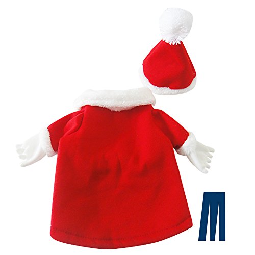 Mikayoo Christmas Costumes For Small Dog Medium Dog Or Cat, Santa Suit With Hat,Santa Dress With Hat, Santa Claus Costumes Christmas Holiday, Xmas Coat With Santa Hat, Xmas Dress With Santa Hat(L) #TOP4
