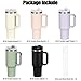15 Pack 40 Oz Tumbler with Handle and Straw Bulk, 40 Oz Tumbler Stainless Steel Vacuum Insulation Keep Hot and Cold, 40 Oz Travel Coffee Mug with Silicone Spill Proof Stopper Set, Individually Boxed