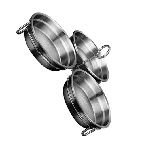 INOOMP Stainless Steel Egg Poacher Pan Nonstick Heart-shaped Poached Egg Cooker with Handle Easy to Clean Kitchen Tool Silver