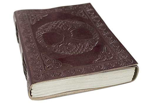 Life Arts Journal en Cuir Fait à la Main Tree of Life, A5 (15x21cm) Marron