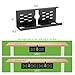 KEEGH 16'' Under Desk Cable Management Tray, No Drill Clamp/Screws Mount, Sturdy Metal Cable Tray for Place Power Strip, Cord Management Tray for Home Office, Gaming Desk, Standing Desk, 1 Pack, Black