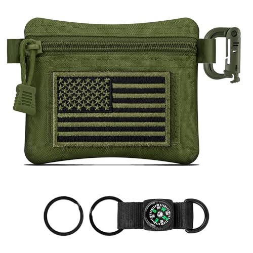 bvya Tactical EDC Compact Pouch Key Pocket Coin Purse ID Card Holder Accessories Organizer Pouch Waist Pack
