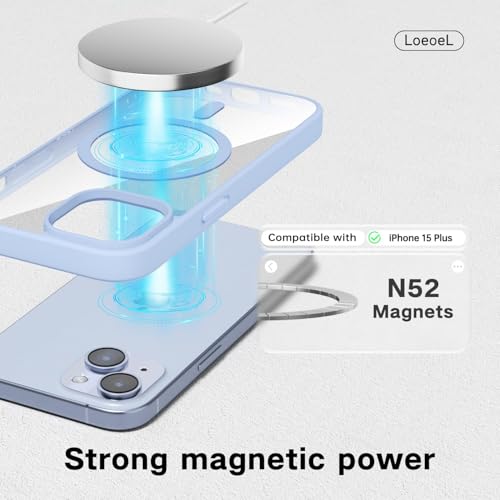 Loeoel Ultra Slim Case For Iphone 14 Plus Case Clear Mag Safe, Thin Magnetic 14 Plus Phone Case Compatible With Magsafe, Silicone Bumper & Transparent Hard Plastic thumb #3