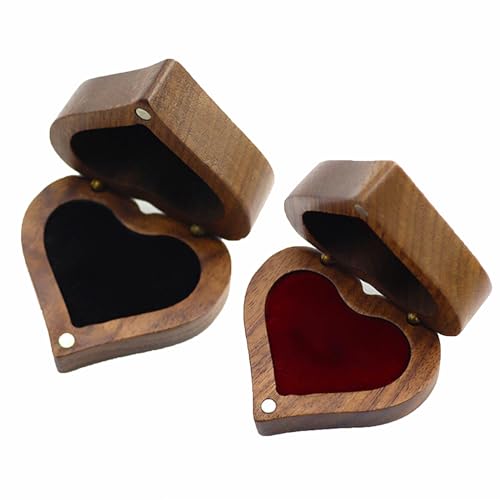 Elegante Cerimônia Anéis Caixa Exibição Anéis Caixa Apresentação Jóias Coração Material Para Armazen