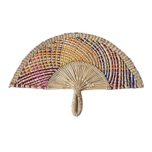 Natural Bamboo Fans,Natural Bamboo Raffia Hand Fans,Handwoven Fan Decoration Wall Hanging Fan Ornament Artisans Functional Eye Catching Straw Fan Homes Stylish