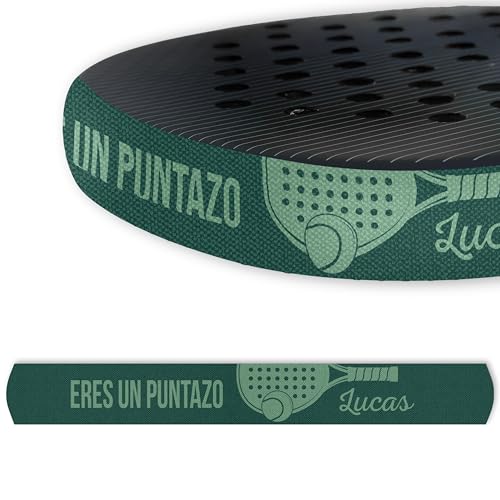 Protector para Palas de pádel Personalizado, Disponible en Diferentes diseños, Regalo Ideal para Deportistas y aficinados al Pádel (Diseño Verde)