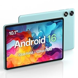SVITOO Android 16 Tablet 10 Inch with Gemini AI, Octa-Core T7250, 20GB RAM 128GB ROM, 1280 x 800 IPS Screen, Dual-Band WiFi, Bluetooth 5.0, 6600mAh, Type-C, GPS, 1 Year Warranty (Blue)