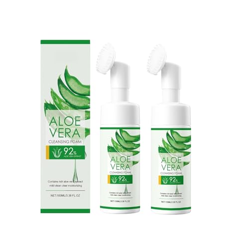Mousse nettoyante aloe vera pour votre routine visage du matin fraîche et sans tiraillement