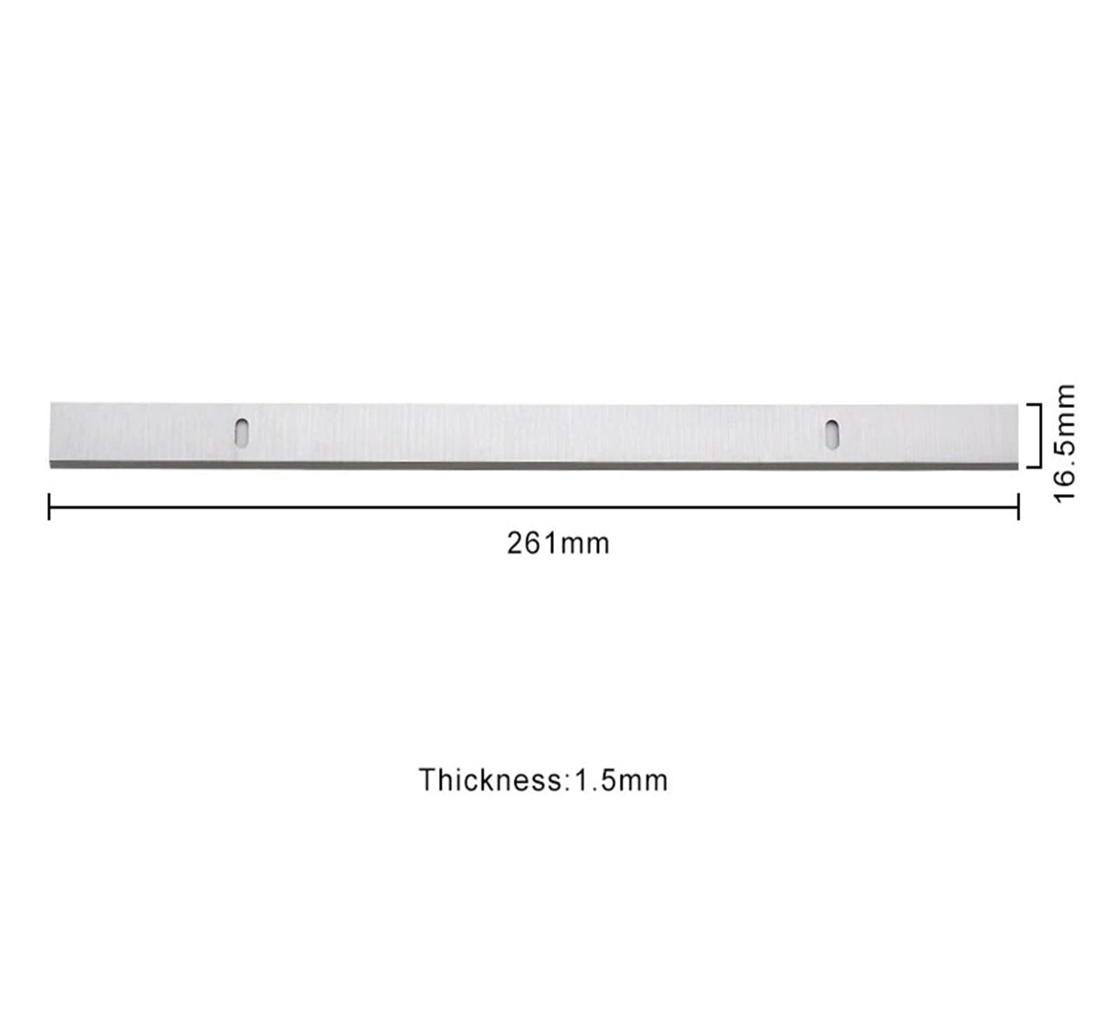 Lama for pialla a spessore HSS, coltello for pialla in legno 261x16,5x1,5 mm for HMS1070 e JET JPT-10B